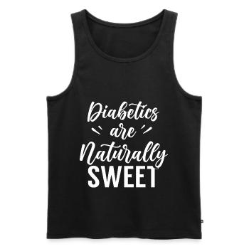 Diabetics are naturally sweet insulin diabetes - Men's Premium Organic Tank Top - black - Front - Michal (187cm)