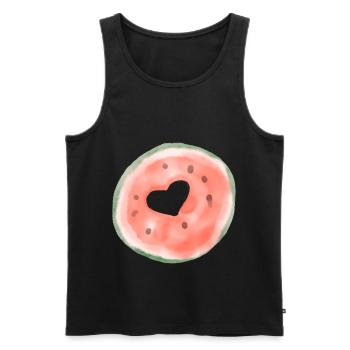 Melon Coeur - Débardeur bio Premium Homme - noir - Devant - Michal (187cm)