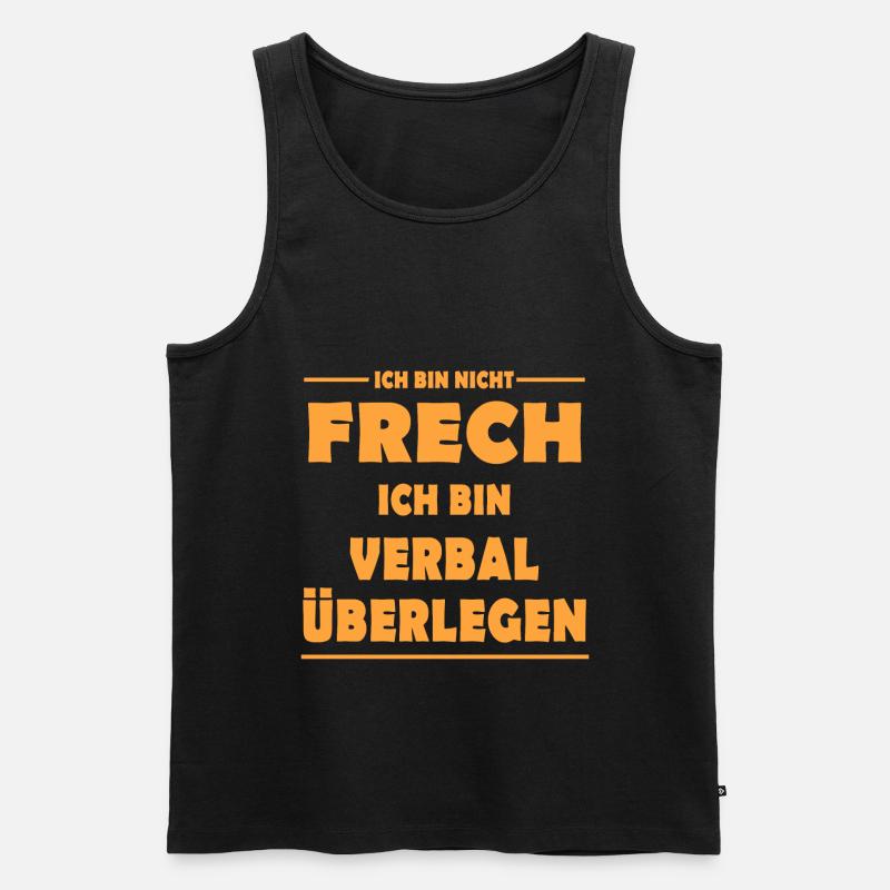 Ich bin nicht frech - Männer Premium Bio Tank Top - Schwarz