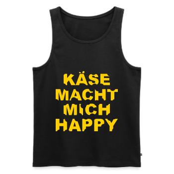 Käse Käseliebhaber Käse Fan - Männer Premium Bio Tank Top - Schwarz - Vorne - Michal (187cm)