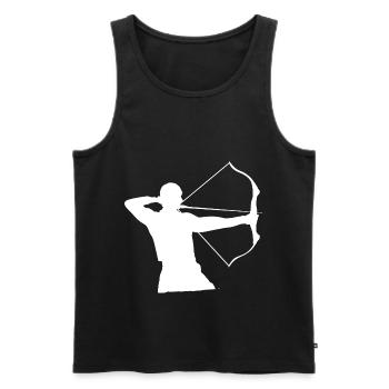 Archery Archer Gift Bow Bow - Men's Premium Organic Tank Top - black - Front - AI Model Male 178 light (178cm)