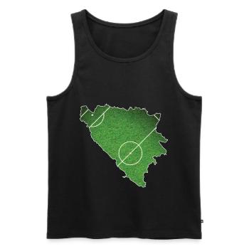 bosnien und herzegowina Fussball Fussballplatz Mei - Männer Premium Bio Tank Top - Schwarz - Vorne - Michal (187cm)