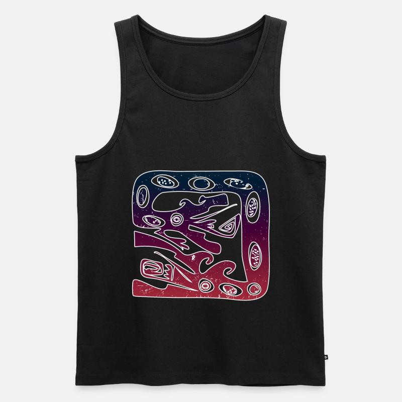 Double Dragon Aborigène Australie Down Under - Débardeur bio Premium Homme - noir