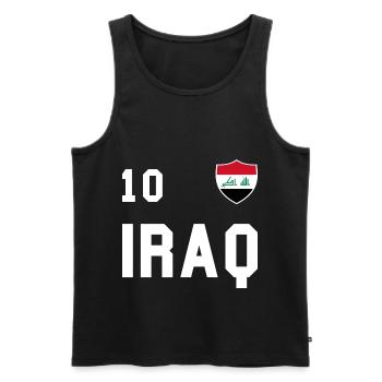 Irak Flagge Fußball Mannschaft Fan Volley Geschenk - Männer Premium Bio Tank Top - Schwarz - Vorne - AI Model Male 178 light (178cm)