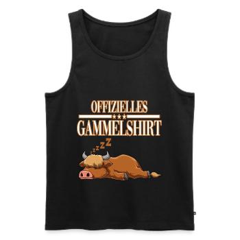 Offizielles Gammelshirt für Yak Fans - Männer Premium Bio Tank Top - Schwarz - Vorne - Michal (187cm)