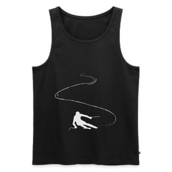 Schi Geschenkidee für Weihnachten im Stubaital - Männer Premium Bio Tank Top - Schwarz - Vorne - Michal (187cm)