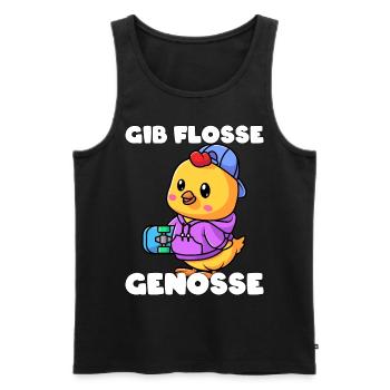 Skater Huhn Spruch Skateboard Geschenk - Männer Premium Bio Tank Top - Schwarz - Vorne - Michal (187cm)