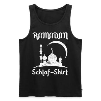 Cadeau de pyjama de sommeil de sommeil du Ramadan - Débardeur bio Premium Homme - noir - Devant - Michal (187cm)