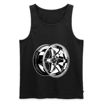 If one day the speed kills me.. / Paul Walker JDM - Men's Premium Organic Tank Top - black - Front - Michal (187cm)