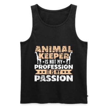 Tierpfleger Passion - Männer Premium Bio Tank Top - Schwarz - Vorne - AI Model Male 178 light (178cm)