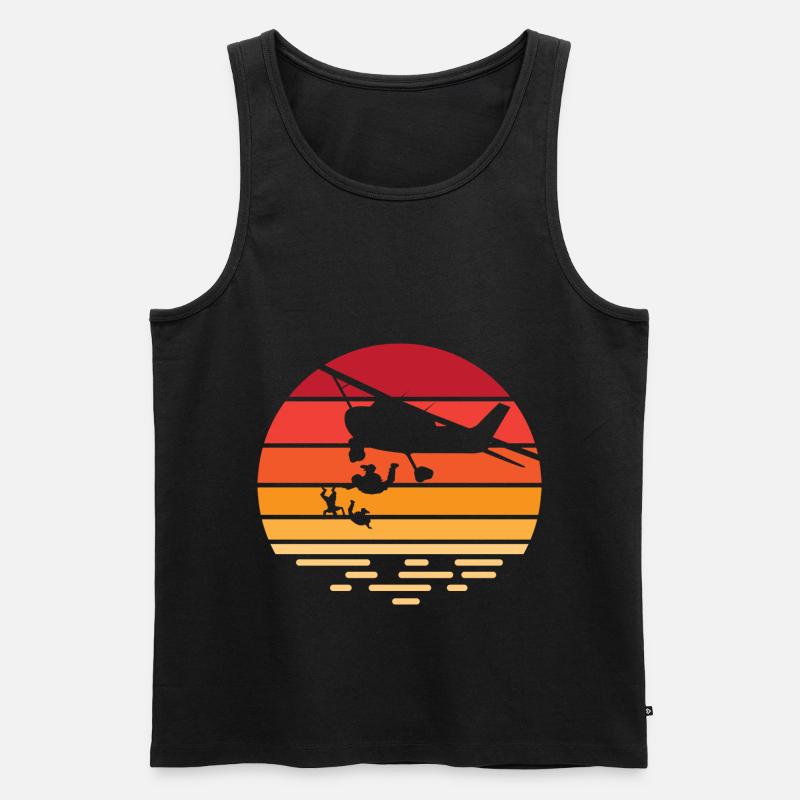 Skydive Fallschirmspringer Skydiver - Männer Premium Bio Tank Top - Schwarz