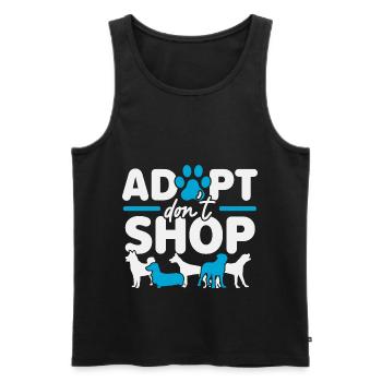 Adopt Don't Shop Tierretter Tierrechte - Männer Premium Bio Tank Top - Schwarz - Vorne - AI Model Male 178 light (178cm)