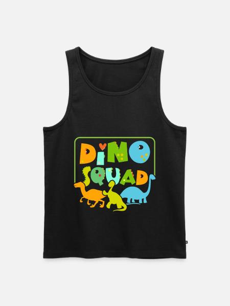 Dino Squad Future Paleontologist Dinosaur Di - Men's Premium Organic Tank Top - black