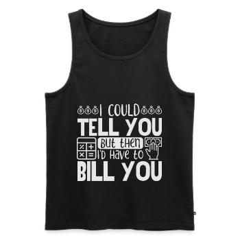 Buchhaltung steuern fiananzamt - Männer Premium Bio Tank Top - Schwarz - Vorne - AI Model Male 178 light (178cm)