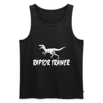 Raptor Trainer Dinosaurier Velociraptor Dino - Männer Premium Bio Tank Top - Schwarz - Vorne - Michal (187cm)