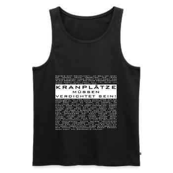 Kranplätze müssen verdichtet sein - Männer Premium Bio Tank Top - Schwarz - Vorne - AI Model Male 178 light (178cm)