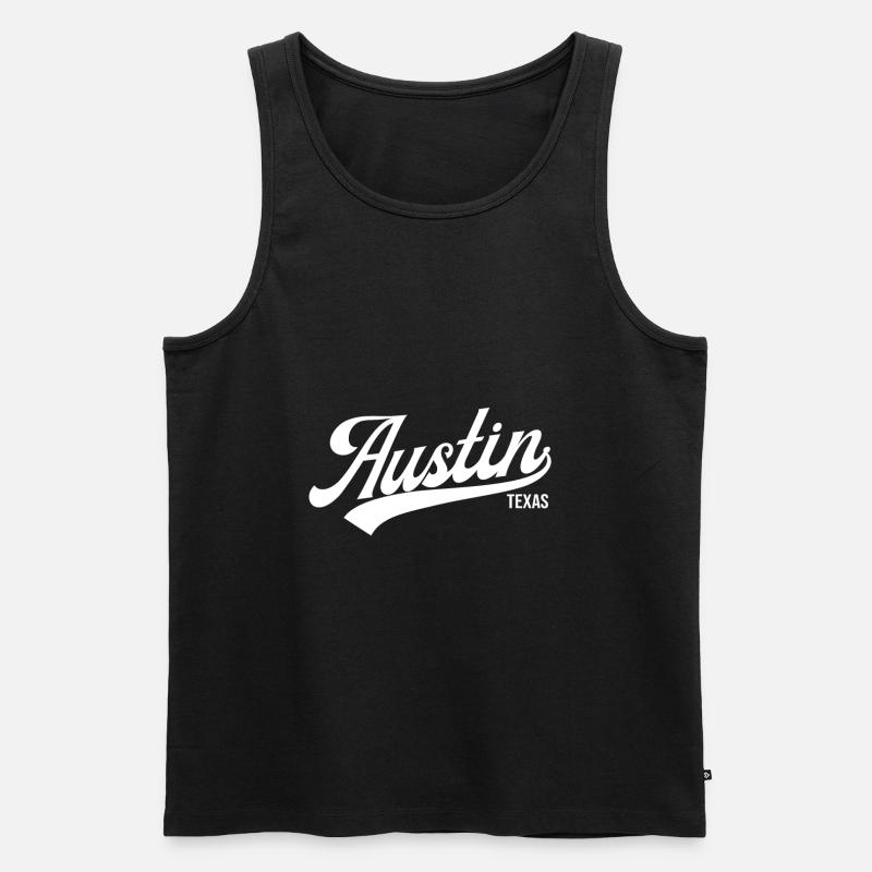 Austin Texas - Männer Premium Bio Tank Top - Schwarz