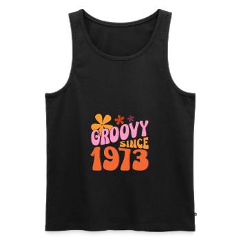 Groovy Seit 1973 Geburtstag - Männer Premium Bio Tank Top - Schwarz - Vorne - Michal (187cm)