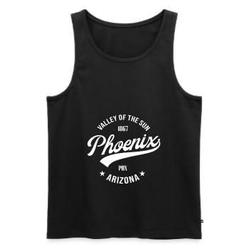 Phoenix Arizona - Männer Premium Bio Tank Top - Schwarz - Vorne - AI Model Male 178 light (178cm)