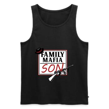 Mafia family son - Men's Premium Organic Tank Top - black - Front - Michal (187cm)