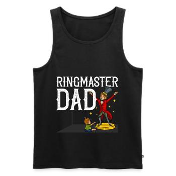 Circus Birthday Party Papa Theme Ringmaster - Men's Premium Organic Tank Top - black - Front - AI Model Male 178 light (178cm)