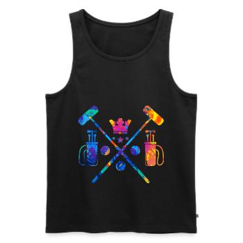 Krocket - Männer Premium Bio Tank Top - Schwarz - Vorne - AI Model Male 178 light (178cm)