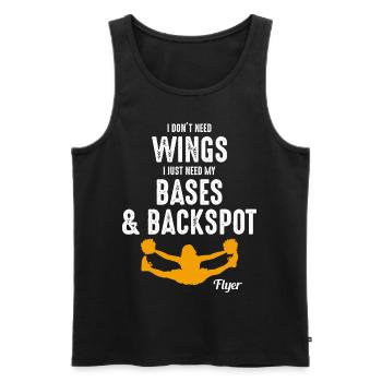 Cheerleader Cheerleading Girl Cheering Lustig - Männer Premium Bio Tank Top - Schwarz - Vorne - Michal (187cm)