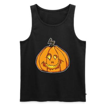 Funny Halloween Pumpkin - Men's Premium Organic Tank Top - black - Front - Michal (187cm)