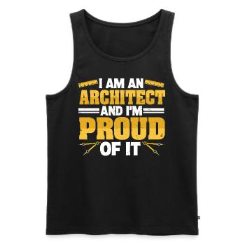 Architect - Men's Premium Organic Tank Top - black - Front - AI Model Male 178 light (178cm)