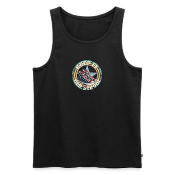keep it old school - Männer Premium Bio Tank Top - Schwarz - Vorne - Michal (187cm)