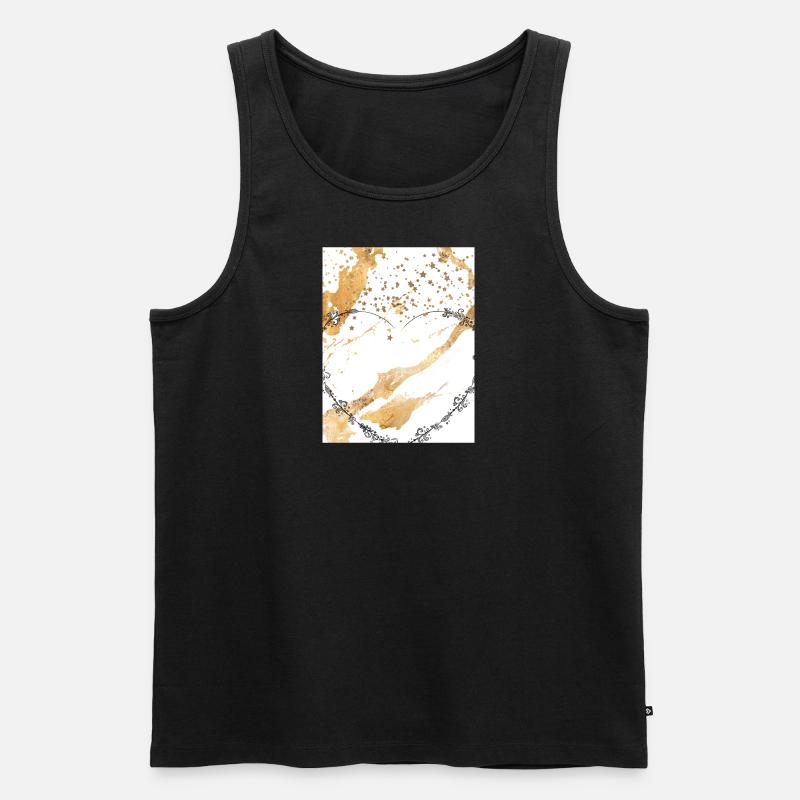 Marmor - Männer Premium Bio Tank Top - Schwarz