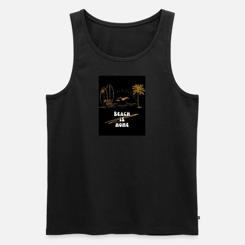 Beach is home - Männer Premium Bio Tank Top - undefined