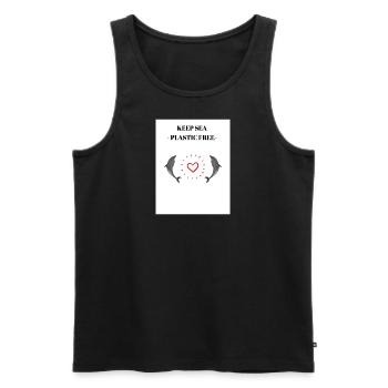 Rettet die Meere - Männer Premium Bio Tank Top - Schwarz - Vorne - AI Model Male 178 light (178cm)