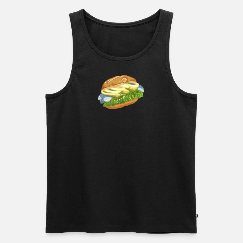 Bismarck Brötchen - Männer Premium Bio Tank Top - Schwarz