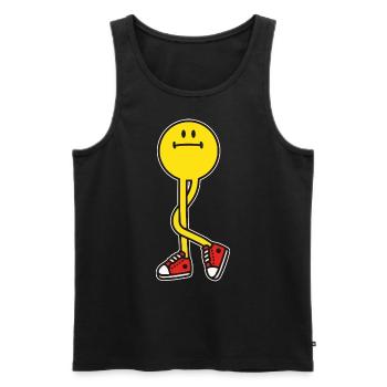Muss Mal auf Toilette lustige Grafik Geschenk - Männer Premium Bio Tank Top - Schwarz - Vorne - Michal (187cm)