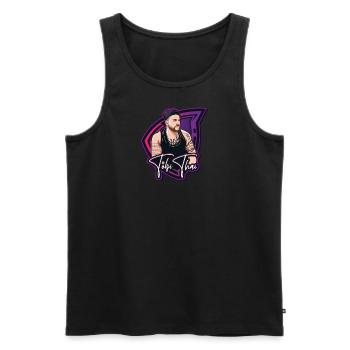 TobiThai Logo - Männer Premium Bio Tank Top - Schwarz - Vorne - Michal (187cm)