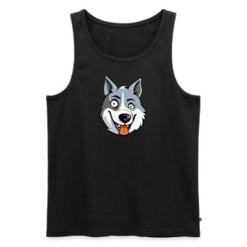 haut husky - Débardeur bio Premium Homme - noir - Devant - AI Model Male 178 light (178cm)