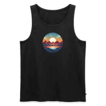 Moments - Men's Premium Organic Tank Top - black - Front - Michal (187cm)