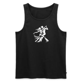 Dancer Silhouette - Men's Premium Organic Tank Top - black - Front - AI Model Male 178 light (178cm)
