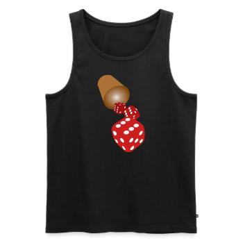Würfel und Becher - Männer Premium Bio Tank Top - Schwarz - Vorne - Michal (187cm)