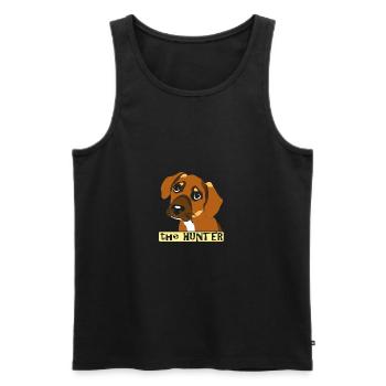 Chien de chasse - Débardeur bio Premium Homme - noir - Devant - Michal (187cm)