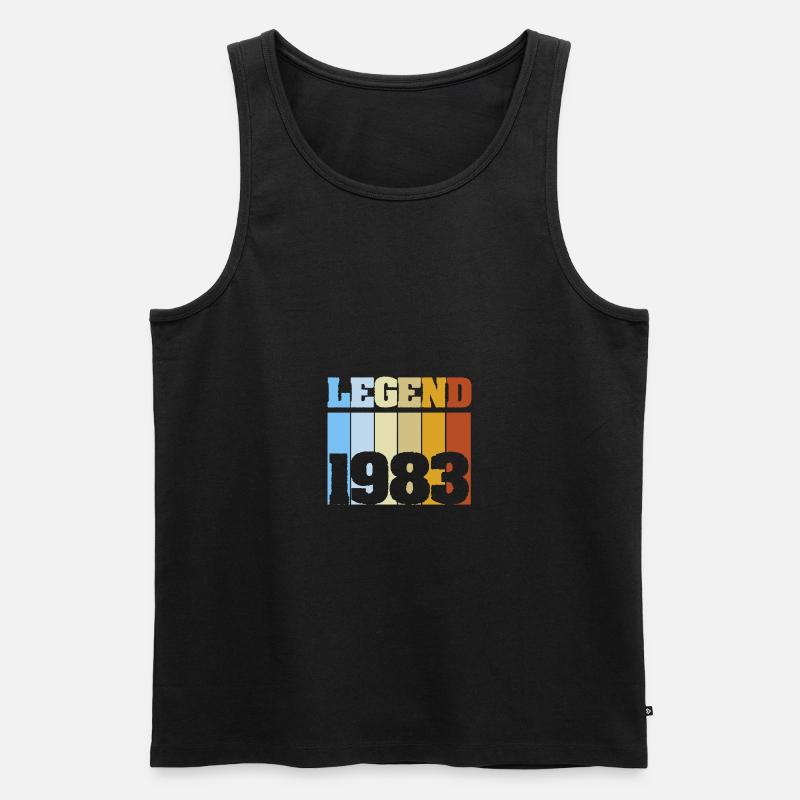 1983 - Männer Premium Bio Tank Top - Schwarz