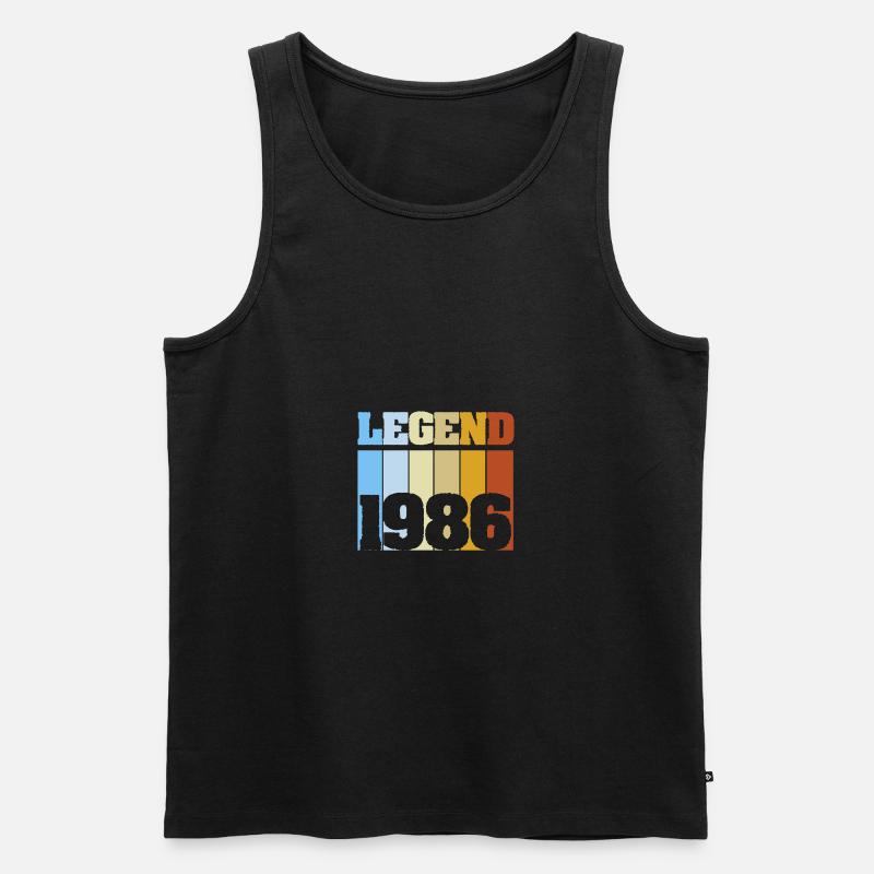 1986 - Männer Premium Bio Tank Top - Schwarz