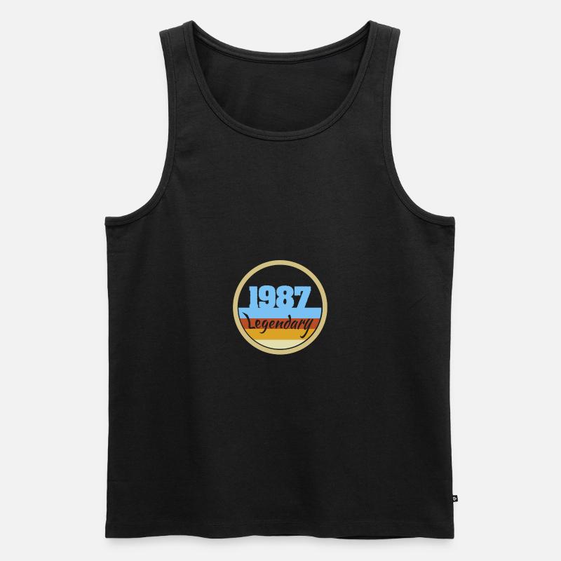 Legendary 1987 - Männer Premium Bio Tank Top - Schwarz