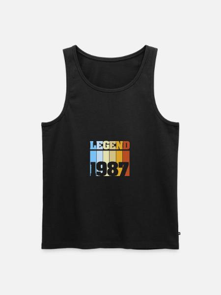 Legends born in 1987 - Men's Premium Organic Tank Top - black