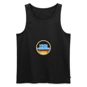Legendary 1991 - Männer Premium Bio Tank Top - Schwarz - Vorne - AI Model Male 178 light (178cm)