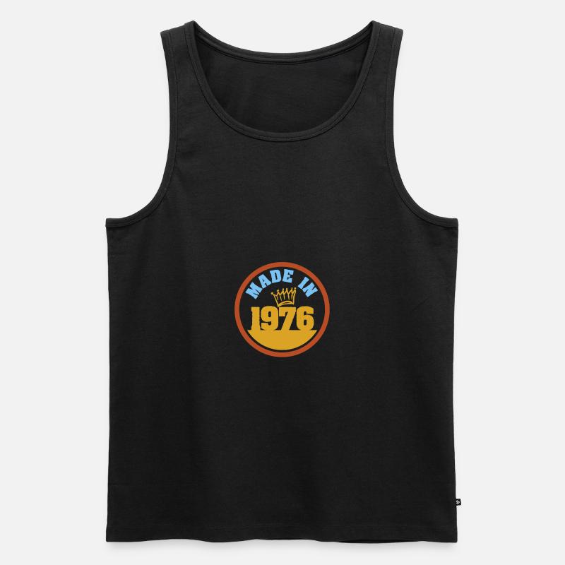 Made in 1976 - Männer Premium Bio Tank Top - Schwarz