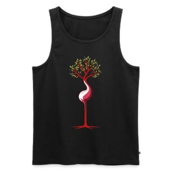 Gebärmutter Baum - Männer Premium Bio Tank Top - Schwarz - Vorne - Michal (187cm)