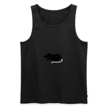 Ratte / rat (2c) - Men's Premium Organic Tank Top - black - Front - AI Model Male 178 light (178cm)