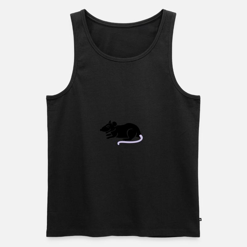 Ratte / rat (2c) - Männer Premium Bio Tank Top - Schwarz